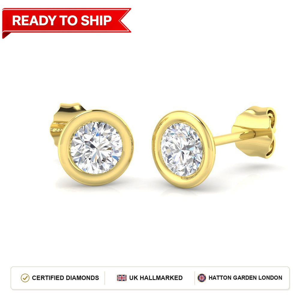 Lab grown diamond earring