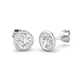 9ct White Gold 1.02ct Lab Grown Diamond Solitaire Earrings