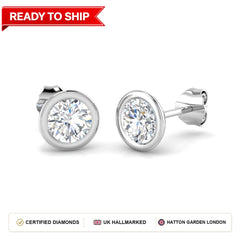 Lab grown diamond earring