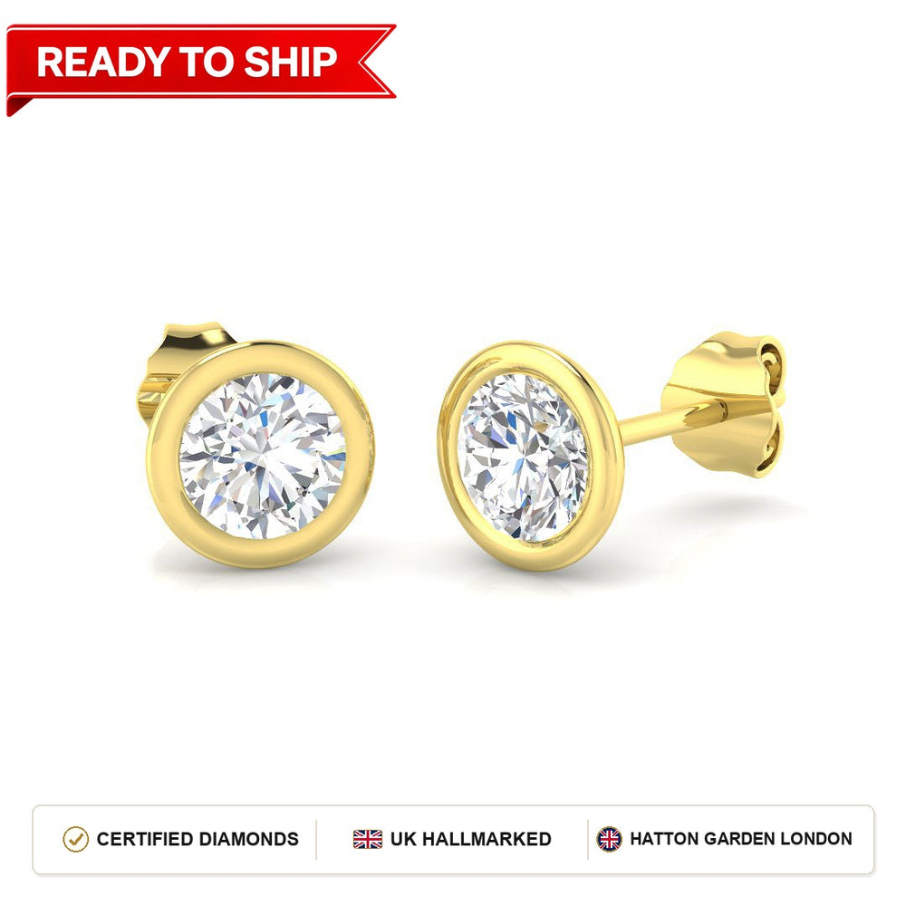 Lab grown diamond earring