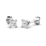 9ct White Gold 0.49ct Lab Grown Diamond Solitaire Earrings