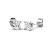 9ct White Gold 0.64ct Lab Grown Diamond Solitaire Earrings