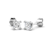 9ct White Gold 0.64ct Lab Grown Diamond Solitaire Earrings