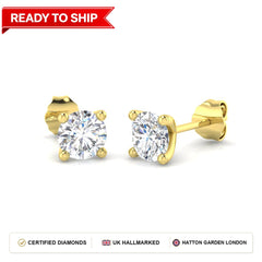 Lab grown diamond earring