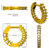 Ohrringe mit runden Diamanten im natürlichen/im Labor gezüchteten Schliff in Gold