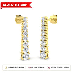 Lab grown diamond earring