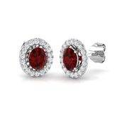 "Lusgy Ruby Gold Diamond Earrings - 1ct Luxury Jewel Elegance"