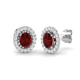 "Lusgy Ruby Gold Diamond Earrings - 1ct Luxury Jewel Elegance"