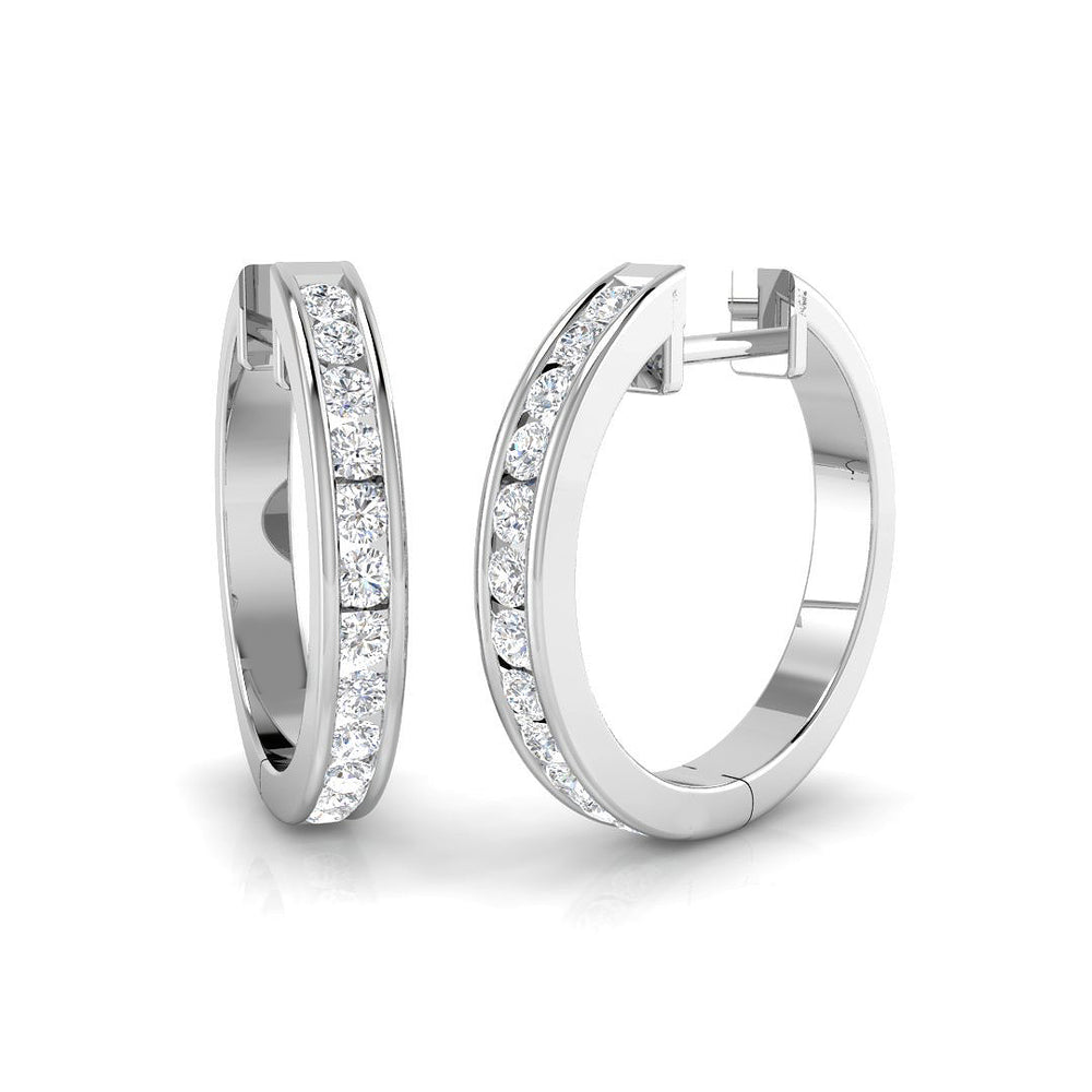 0.53ct Lab Diamond Round Cut Stud Earrings in 9K White Gold