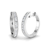 0.53ct Lab Diamond Round Cut Stud Earrings in 9K White Gold