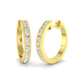 9ct Yellow Gold 0.53ct Lab Grown Diamond Hoop Earrings