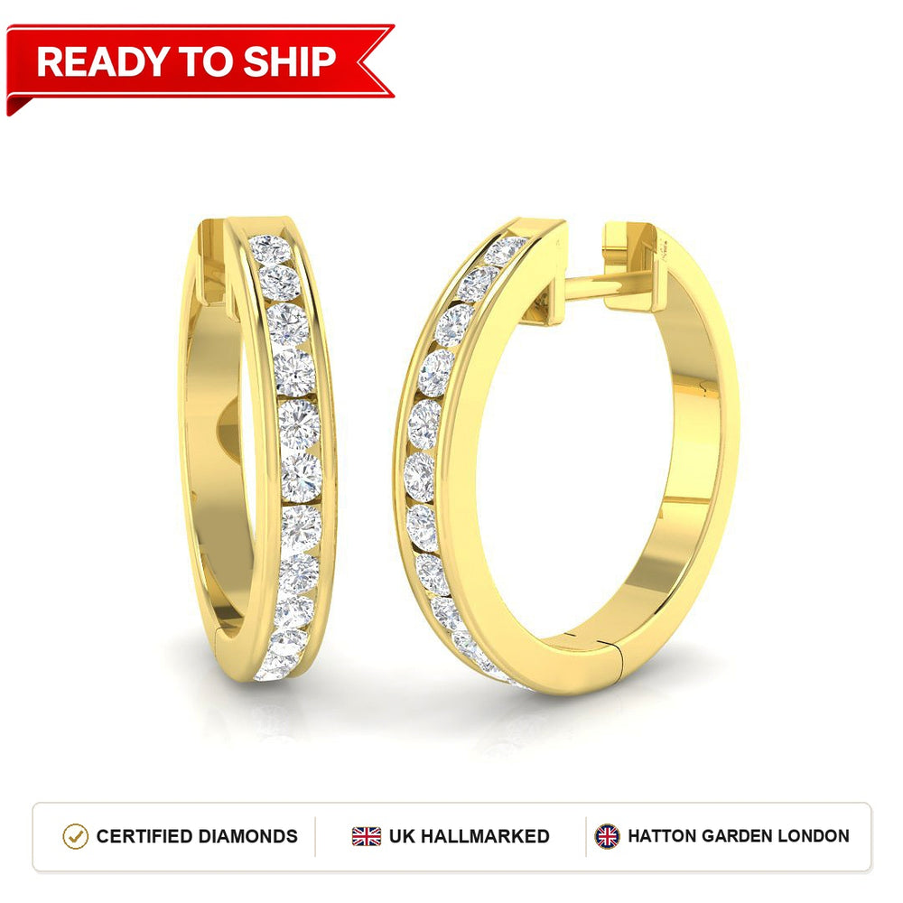 Lab grown diamond earring