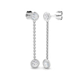 Daffy Gold Drop & Trilogy Diamond Earrings - 0.5ct Luxury Jewelry