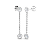Daffy Gold Drop & Trilogy Diamond Earrings - 0.5ct Luxury Jewelry