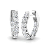 Hoop Earrings - Engry 2ct Lab Grown Diamond