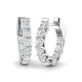 Hoop Earrings - Engry 2ct Lab Grown Diamond