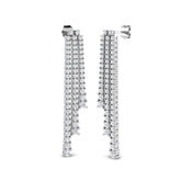 Cupid Luxury Gold Drop & Trilogy Diamond Earrings | 3ct-5.5ct