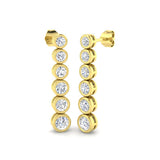 2.05ct Lab Diamond Round Cut Stud Earrings in 9K Yellow Gold