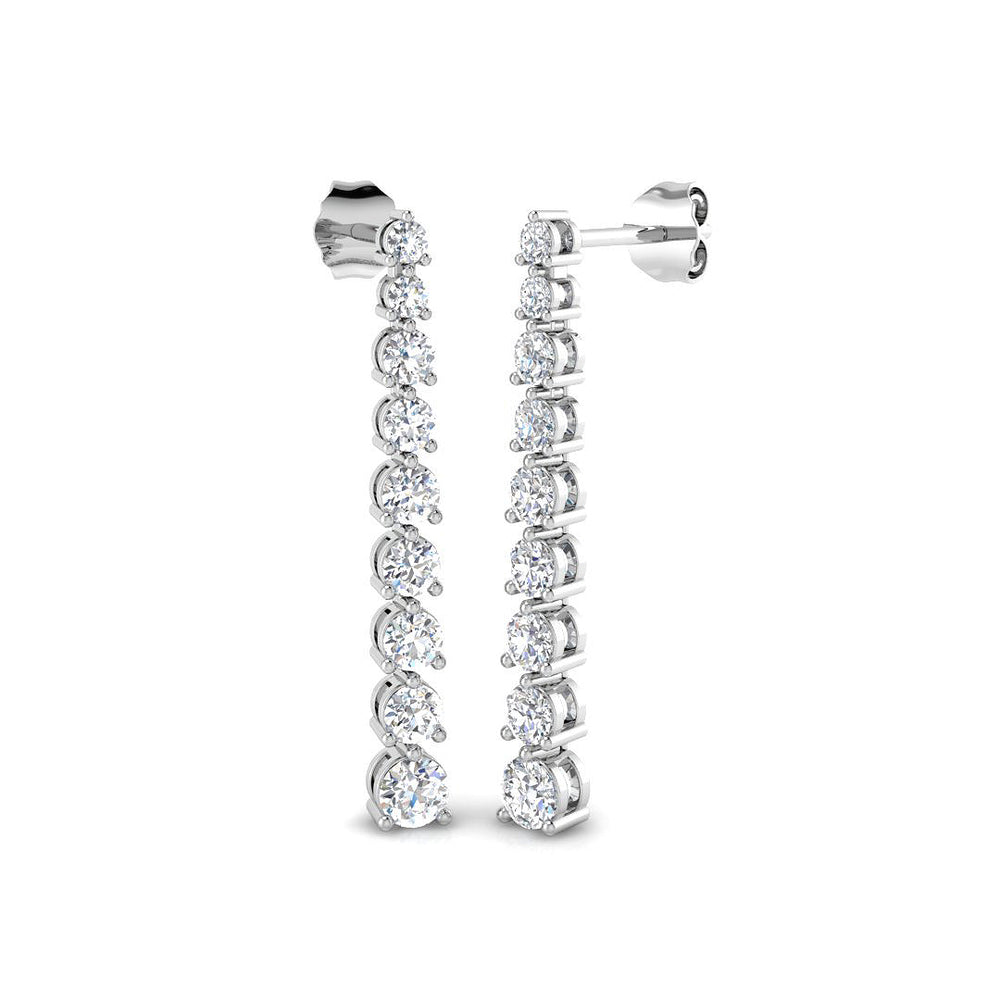 1.46ct Lab Diamond Round Cut Stud Earrings in 9K White Gold