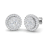 Luasoy Luxury Gold Cluster Diamond Earrings - 1.25ct to 1.75ct
