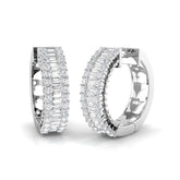 1.5ct to 2.5ct Gold Baguette and Brilliant Diamond Earrings