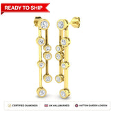 Lab grown diamond earring