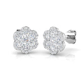 Ivy Cluster Diamond Earrings in Gold - 0.5ct to 1ct Luxury Jewelry