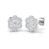 Ivy Cluster Diamond Earrings in Gold - 0.5ct to 1ct Luxury Jewelry