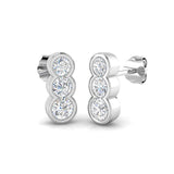 Shimmering Diamond Earring 1 ct Platinum, 9ct, 18ct White, Yellow & Rose Gold | Handcrafted Fine Jewellery-12