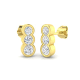 Shimmering Diamond Earring 1 ct Platinum, 9ct, 18ct White, Yellow & Rose Gold | Handcrafted Fine Jewellery-14