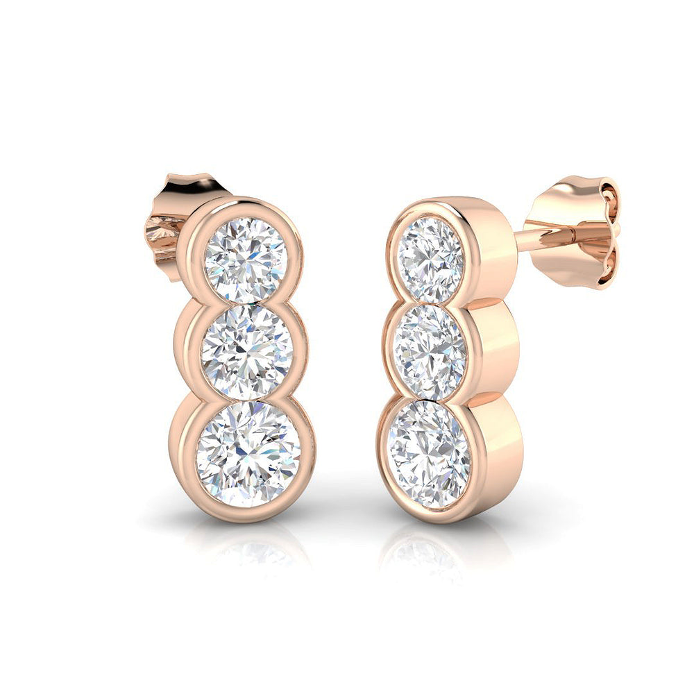 Glittering Diamond Earring 1.5 ct Platinum, 9ct, 18ct White, Yellow & Rose Gold | Handcrafted Fine Jewellery-10
