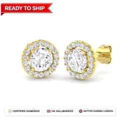 Lab grown diamond earring