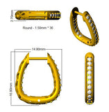 Boucles d'oreilles créoles en diamants ronds naturels et de synthèse (0,50 ct) | Sertissage pavé | Or 9K/18K, Platine