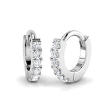 0.06ct Natural Diamond Round Cut Stud Earrings in 18K White Gold