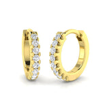 Trugy Gold Hoop Earrings with Sparkling Diamond Accents