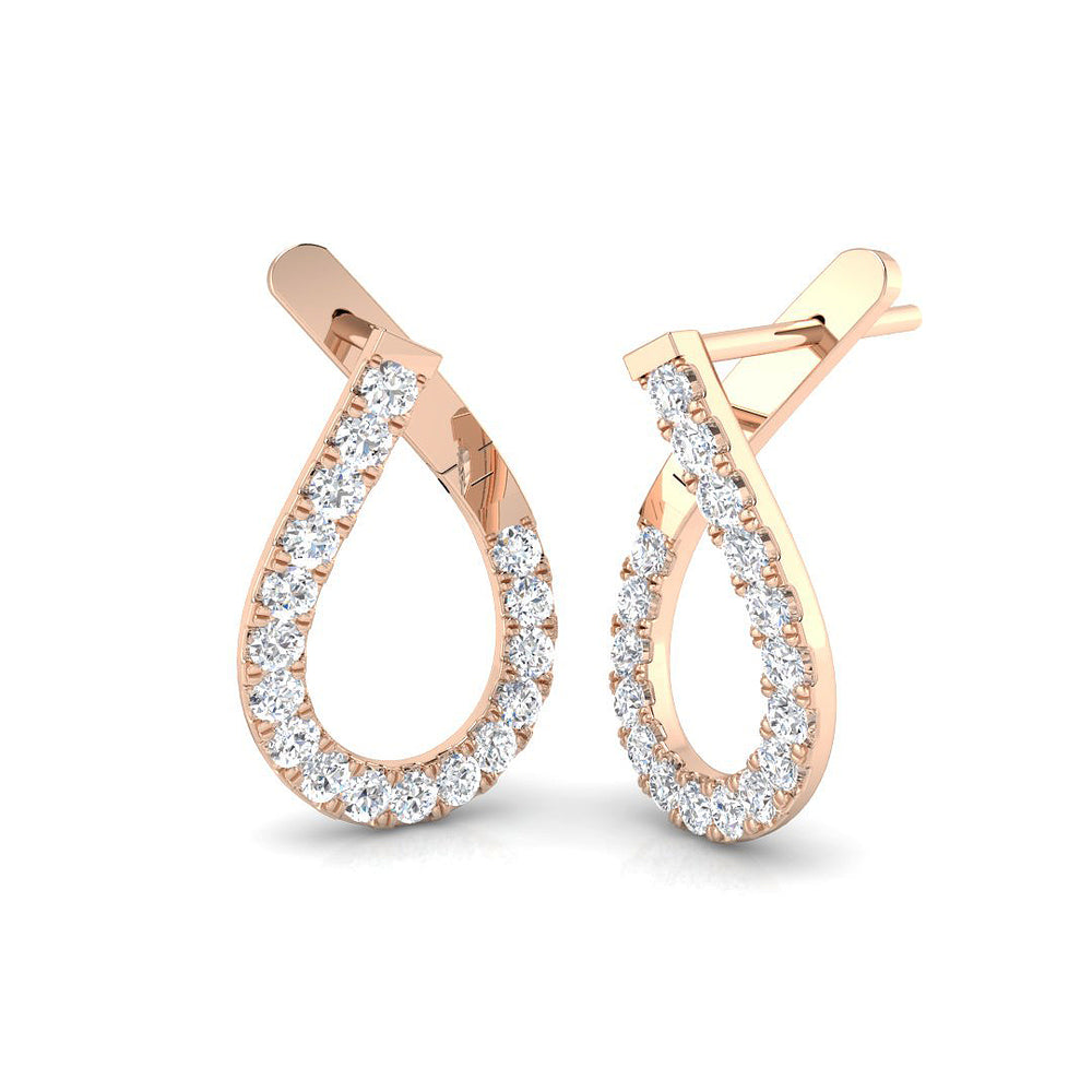 Indulgent Diamond Earring 1 ct Platinum, 9ct, 18ct White, Yellow & Rose Gold | Handcrafted Fine Jewellery-10