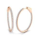 Hoop Earrings - Erety 1ct Round Cut