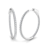 Hoop Earrings - Erety 1ct Round Cut