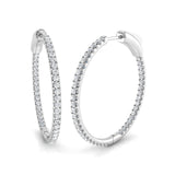Hoop Earrings - Erety 1ct Round Cut