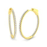 Hoop Earrings - Erety 1ct Round Cut