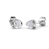0,50 ct DE/VVS Diamant-Ohrstecker im Rundschliff | Spannverschluss – Luxusdesign