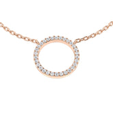 Coleus Diamond Circle of Life Necklace 0.1ct to 0.33ct Gold Platinum