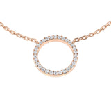 Coleus Diamond Circle of Life Necklace 0.1ct to 0.33ct Gold Platinum