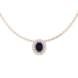Ida Blue Sapphire Necklace 0.5ct Platinum Gold