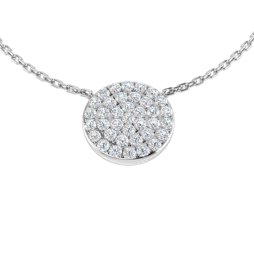 Jean Circle of Life Necklace 0.33ct Gold Platinum