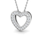 Rosa Heart Pendant 0.2ct Diamond Gold (Without Chain )