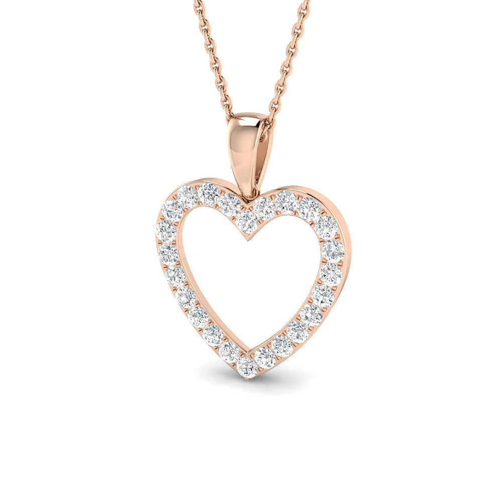 Sedum Heart Pendant 0.5ct to 4.5ct Diamond Gold (Without Chain )