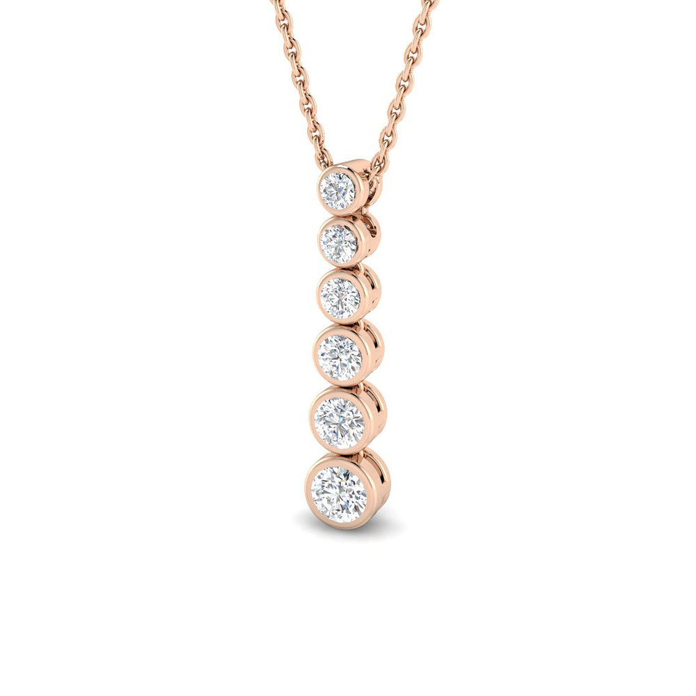 Myrtle Drop Diamond Necklace 0.33ct to 0.5ct Gold (Without Chain )