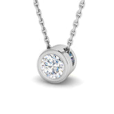 9ct White Gold 0.25ct Lab Grown Diamond Solitaire Pendant