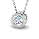 9ct White Gold 0.47ct Lab Grown Diamond Solitaire Pendant